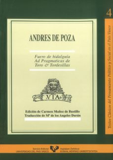 Portada de ANDRES DE POZA FUERO DE HIDALGUIA AD PRAGMATICAS DE TORO & TORDE SILLAS