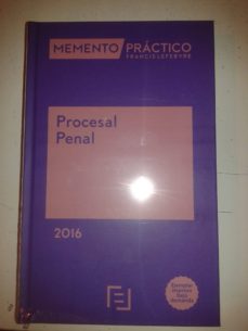 Portada de MEMENTO PRACTICO PROCESAL PENAL 2016
