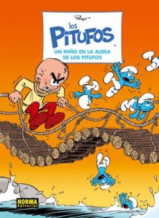 Portada de LOS PITUFOS 26: UN NIÑO EN LA ALDEA DE LOS PITUFOS