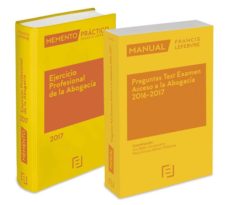 Portada de PACK MEMENTO PROFESIONAL DE LA ABOGACIA 2017+ MANUAL PREGUNTAS TEST EXAMEN ACCESO A LA ABOGACIA