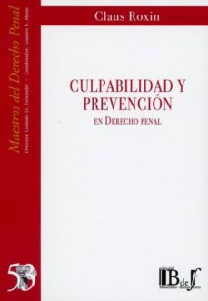 Imagen de CULPABILIDAD Y PREVENCION EN DERECHO PENAL de CLAUS ROXIN