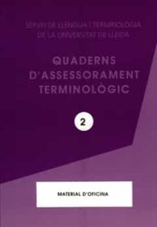 Portada de QUADERNS D'ASSESSORAMENT TERMINOLOGIC.