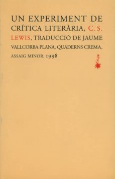 Portada de UN EXPERIMENT DE CRITICA LITERARIA