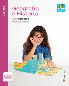 Portada de GEOGRAFIA E HISTORIA 3º ESO MOCHILA LIGERA VOLUMENES ED 2015