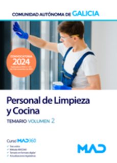 Portada de ESCALA DE PERSONAL DE LIMPIEZA Y RECURSOS NATURALES Y FORESTALES ESPECIALIDAD PERSONAL DE LIMPIEZA Y COCINA VOL. 2