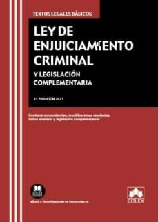 Los libros de audio más vendidos descargar LEY DE ENJUICIAMIENTO CRIMINAL Y LEGISLACION COMPLEMENTARIA. TEXTOS LEGALES BASICOS (21ª ED.) 9788413592992
