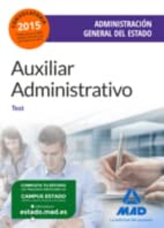 AUXILIAR ADMINISTRATIVO DE LA ADMINISTRACIÓN GENERAL DEL ESTADO. TEST